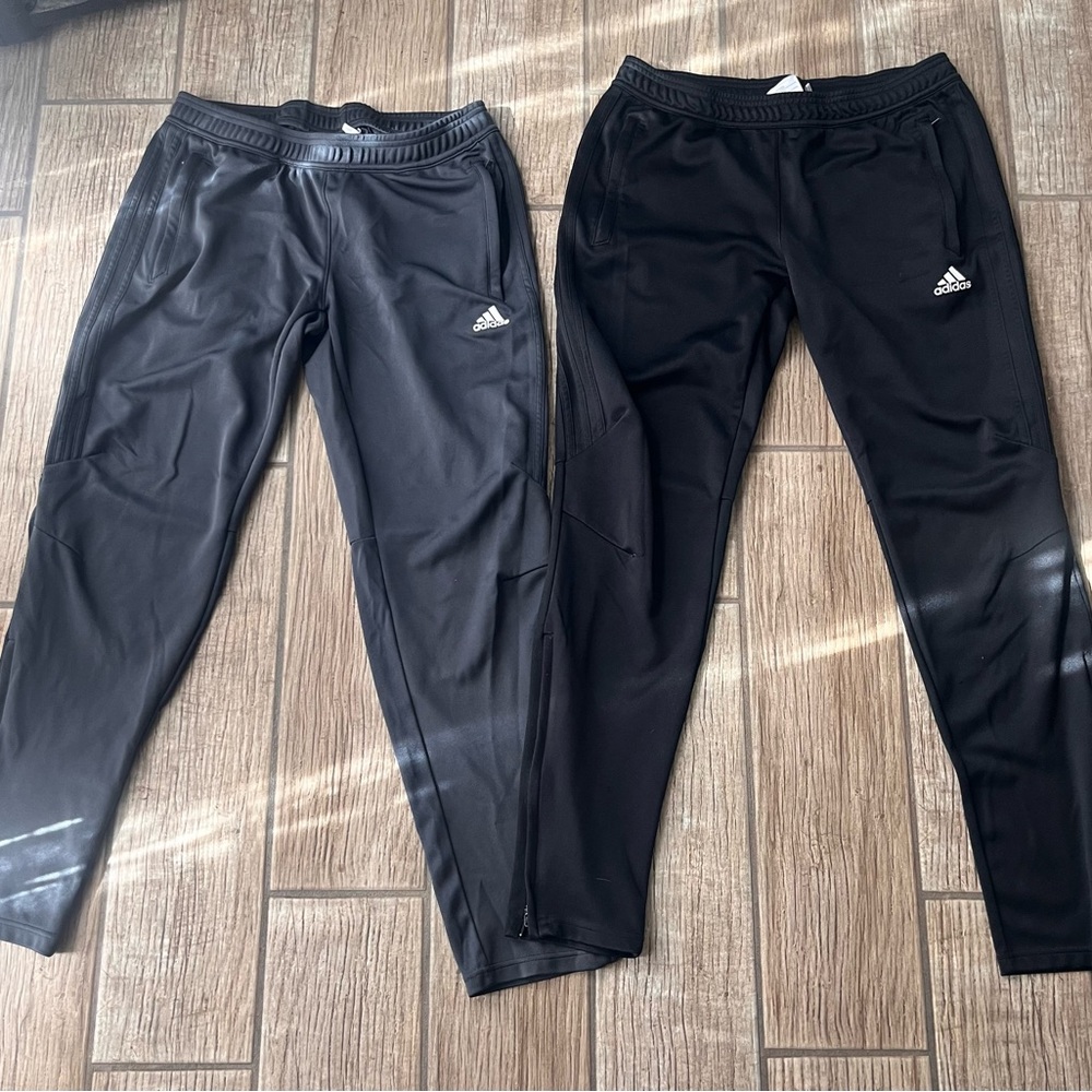 Adidas Black and Gray Joggers